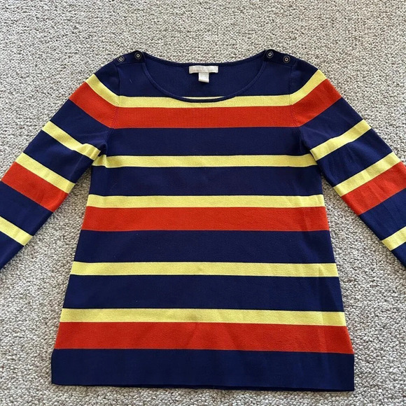 Banana Republic Striped Sweater, Y2K Preppy Style, Classic Pullover - Picture 1 of 4